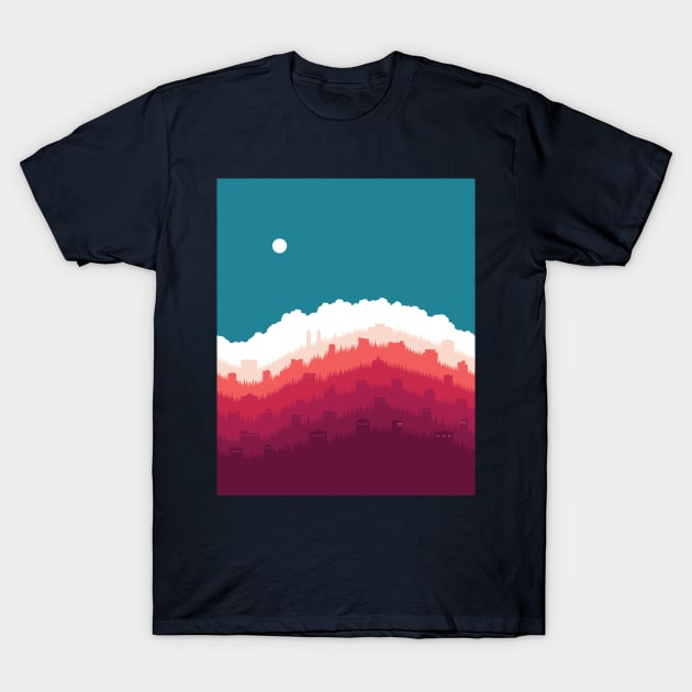 Sunlight Over First Hill, No. I T-Shirt by Nathan Watkins Design